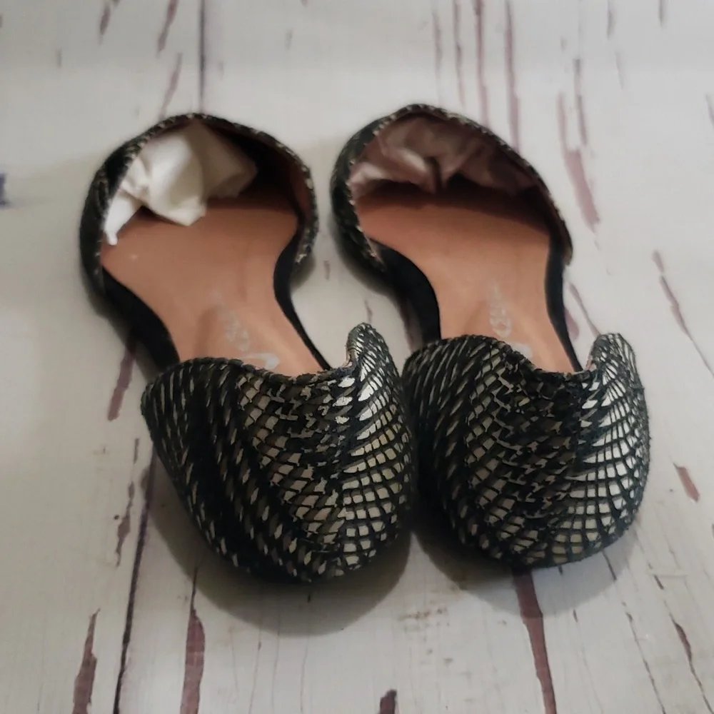 Jeffrey Campbell in live black and gray canvas flats d'orsay woman shoes - Picture 3 of 7